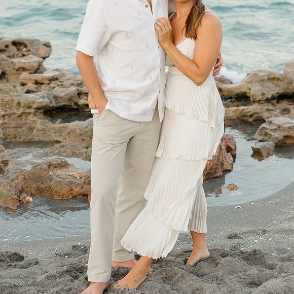 The A&F Giselle Pleated Tiered Maxi Dress - Picture 4 of 4